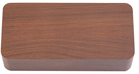 WGFOIP Orologio Digitale, Sveglia a LED in Legno con Temperatura, Controllo Vocale, Design Portatile, Alimentazione USB o Batteria per Ufficio Domestico (Legno marrone + luce