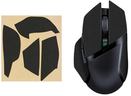 kwmobile Musgreppstejp kompatibel med Razer Basilisk X Hyper Speed Grip Tape - halkfritt fuskläder - svart