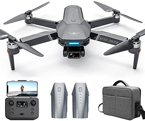 Teeggi KF101 MAXS Drohne mit Kamera 4K HD für Erwachsene, 5km Kontrollabstand, 3-Achsen Gimbal, GPS Intelligente Rückkehr, Bürstenlosen Motor, Professioneller RC Quadcopter, 2 Batterien