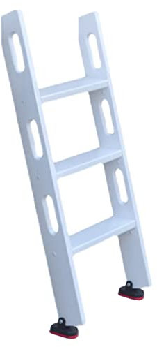 Wooden Bunk Bed Ladder with Handrail 40/50/60 Inch White Twin Bed Ladders for Kids Elderly and Adults Heavy Duty Step Ladder for Loft Bedroom or Dorm Room (3 tier/Tall 1m)