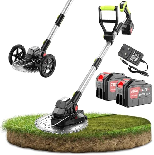 RoyceBee Cortadora de Hilo InaláMbrica, Sierra de PéRtiga EléCtrica de 1800 W con BateríA de 2 X 3 A, Cortadora de Setos, Herramientas 3 en 1 para el Cuidado de Jardines, CéSped y Malezas