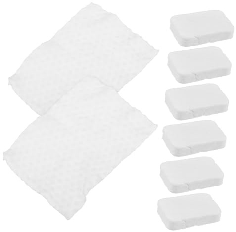 PACKOVE 8stücke Quadratische Wattepads Für Gesichtswasser Weiche Make-up-entferner Wiederverwendbar Weiß Zum Reinigen Von Augen Und Lippen-make-up