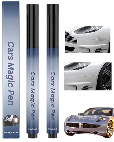 Fankayi 2PCS Automotive Scratch Repair Pen Scratch Minimizer Pen,Car Scratch Repair Pen,Quick Fix Paint Damage Set,Weatherproof Touch up Paint Pens,Invisible Scratches Essential Tool,Smooths Surfaces