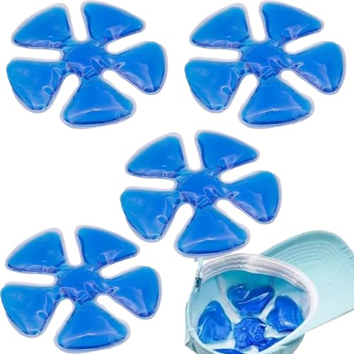 Pack De Glace Pour Casque De Sécurité, 4 Pièces De Gel Réfrigérant Réutilisable Pour Chapeaux, Coussin Réfrigérant Pliable Pour Chapeau De Pêche, Doublure Réfrigérante Respirante Pour Casque