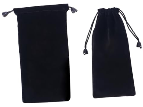 LRXIYODE Lot De 2 Paquets en Tissu Floqué pour Rangement De Montres Cordon Tressé, Pochettes Compactes 20x11 Cm, pour Voyage Et Sécurisation De Bijoux
