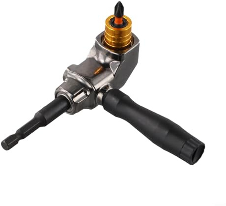 Electric Drill Right Angle Extension Adapter 90 Degree with SelfLocking for Screwdriver Drive and Manual Repair Tasks