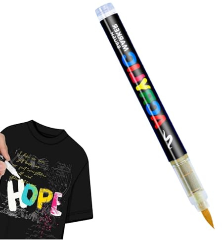 WALDSEELE Golden Textilstift,Waschmaschinenfest,Weicher Stift,Zum Malen auf Stoff,Permanent Stoff Stifte, Acrylstifte Stift,Wasserfeste Textilfarbstifte,Textilmarker für T-Shirt,Stoffbeutel (Golden)