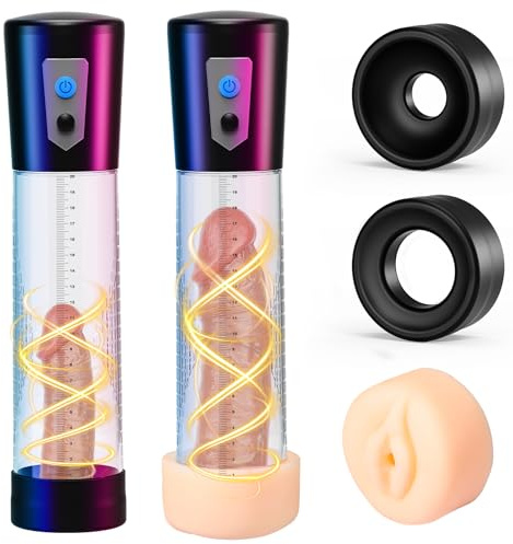 Penis Pump Adult Sex Toys for Men - Electric Male Masturbator Penis Enlarger Vacuum Pump with 3 Sucking Levels, Cock Pump Penis Enlarger Male Masturbator Erection Vacuum for Penis Enlargement
