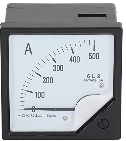 Aramox Amplificatore Analogico, Puntatore ABS Amperometro CA Amperometro Analogico da 0 A 500 A ± 1,5% Tester di Corrente da Pannello per Pannelli di Controllo Circuiti Automobilistici di