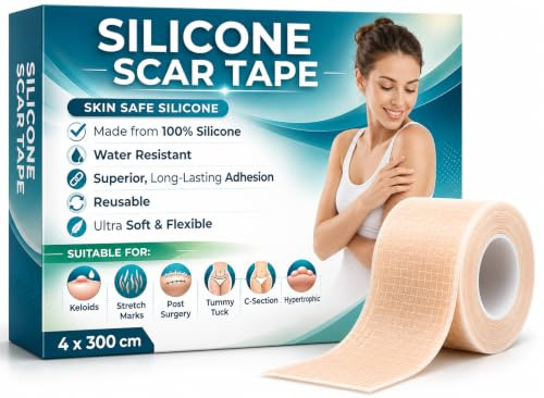 Silicone Scar Tape | 4cm x 3M | Extended Roll | 100% Silicone | Skin-Safe | Reusable Scar Sheets for Keloid, Surgical, C-Section & Stretch Marks | Water Resistant | Ultra Soft | Superior Adhesion