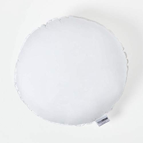 Homescapes runde Kissenfüllung, Füllkissen aus silikonisierter Super-Mikrofaser, ideal als Innenkissen für DIY-Sofakissen/Zierkissen, 45 cm