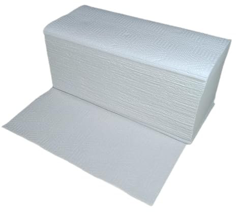 MSU - Toallas de Papel Secamanos Zig Zag Laminadas | Doble Capa Celulosa 100% Pura | Absorción Superior | Ideal para Restaurantes y Baños Profesionales, Blanco, 22,x 21 cm, Papel | Fabricado en España