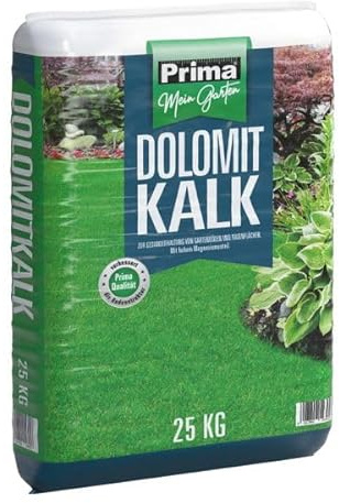 Prima Dolomitkalk 25 kg - Zur Gesunderhaltung von Gartenböden und Rasenflächen - Mit hohem Magnesiumgehalt