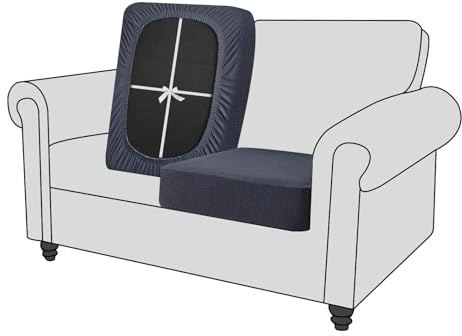 SYLC Stretch Sofa Sitzkissenbezug, Rutschfester Polsterbezug Sofaschoner Sitzfläche Couchbezug U Form Universeller Überzug Sofa Jacquard (Dark Gray,Length 160-190cm, Width 90-110cm)