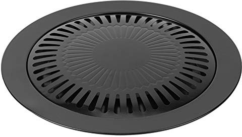 Longzhou Plaque de barbecue, antiadhésive, ronde, coréen, gril, plaque, fer à repasser, plateau de cuisson, kit de cuisine, accessoire pour barbecue
