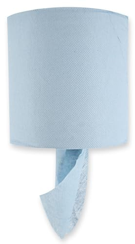 Franz Mensch HygoClean Papierhandtuchrollen, 1-lagig, blau | Recyclingpapier, Innenabwicklung, 6 Rollen, Papierrollen, Handtuchrollen mit Kerndurchmesser 6cm, Laufmeter 220m