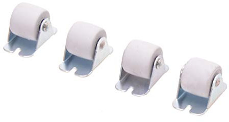 4 Stück Kastenrollen Möbelrollen Bettkastenrollen Kastenbockrollen Rollen 30 mm Softrad