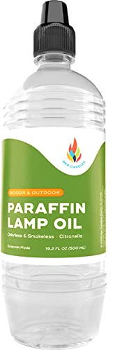 The Dreidel Company Citronella Liquid Paraffin Lamp Oil - Smokeless, Ultra Clean Burning Fuel for Indoor and Outdoor Use (1 Liter Bottle)