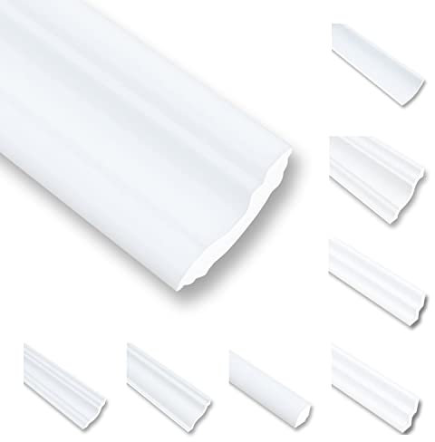 Moulures de plafond en polystyrène XPS - 20 m - Moulures en stuc - Baguette de finition blanc - 30 x 30 mm - Profilés décoratifs en polystyrène - Moulures décoratives - Paquet économique NC40