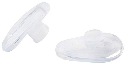 Gkhowiu Lot de 5 paires de plaquettes nasales ovales en silicone souple pour lunettes (transparent)