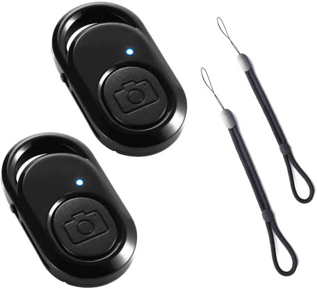 Télécommande Bluetooth pour Smartphones sans Fil avec Dragonne,Obturateur de Caméra avec Technologie sans Fil Bluetooth Compatible avec OS et Android/Phone/Pad/Samsung/et Autres 2Pcs