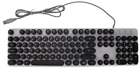 Bewinner Clavier de Jeu Mécanique H300, 104 Touches Clavier Filaire USB, Clavier Rétroéclairé RVB, Clavier Filaire de Jeu PC pour 7, 8, 10, 11(Le Noir)