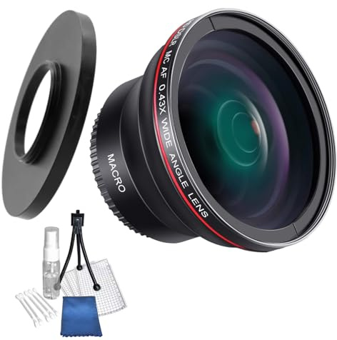 HD 0.45X Wide Angle/W Macro Lens for Sony HCR-CX100,CX110 30 & 37mm CAMCORDERS