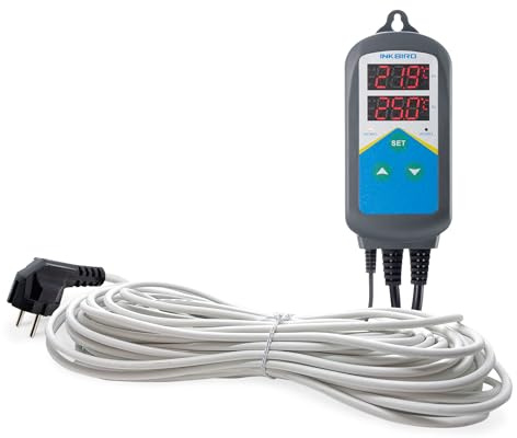 VIALIA Frostschutz Heizkabel 75W, Teichheizung 6m für 1-4m³ Teiche | mit digitalem Thermostat zur Temperaturkontrolle, Eisfreihalter für Fische & Koi, Wärmekabel IP68 Wasserdicht