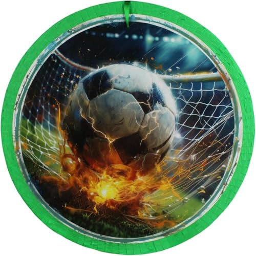 MagicPinatas Pinata Fußball - Fussball Pinata für Jungen zum Geburtstag – Befüllbare Piñata mit Süßigkeiten & Spielzeug – Geschenkfertig in Zellophan verpackt – Partydeko für Kinder & Erwachsene