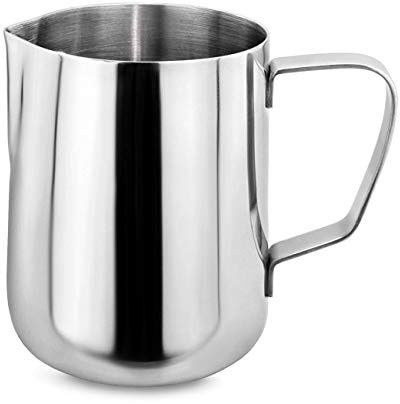 Jarritas para Leche, Espumadores de Leche de Acero Inoxidable, Taza Crema de Café de Mano, Jarra de Espuma de Leche para Barista, Capuchino, Espresso, Latte Art (150ml)