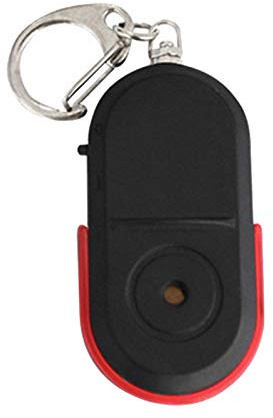 Jrifedptry Mini silbato antipérdida, buscador de llaves, alarma inteligente, localizador de llaves, llavero, silbato, sonido, rastreador de luz LED