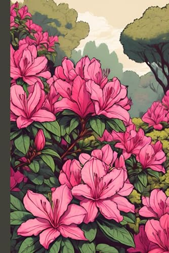 Pretty Pink Azalea Flowers in the Garden Notebook: Spring Blooms Notepad