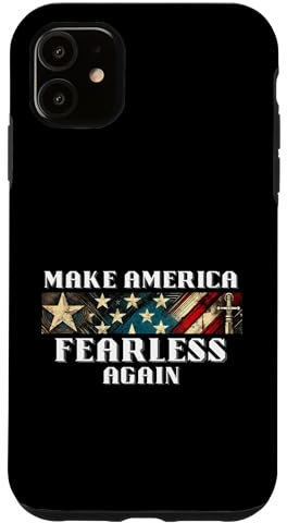 Macht Amerika wieder furchtlos USA Stars & Stripes Hülle für iPhone 11