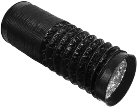 UKCOCO Tuyau Évacuation Flexible pour Séchoir à Tambour Standard Ajustable Revêtement Pvc Noir Intérieur Lisse Résistant Déformation