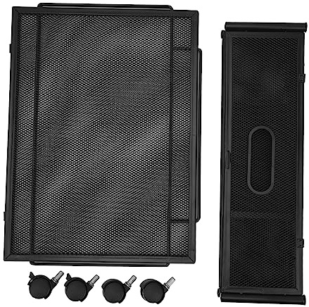 ANKROYU Organizzatore di stoccaggio sotto il letto con ruote di grande capacità tirano fuori cassetto Design in metallo Design di stoccaggio staccabile per la camera da letto Organ (Nero)