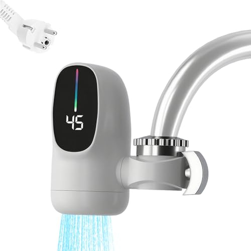 Quorvex Grifo Calentador De Agua Instantáneo Sin Tanque - Grifo Eléctrico Rápido Para Cocina Y Baño | Accesorio Para 3000W Para Baño Cocina Interior