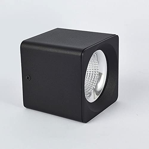Foco de Techo LED de 15 W, luz empotrada de Montaje en ficie, Moderna lámpara de Techo Cuadrada con Acento para Interiores, focos direionales para Sala de Estar, Hotel, Tienda, galería.