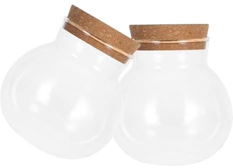 TOBBOMEY 2 Stück Glas Hydroponik Vase Transparente Glas pflanzgefäße für Wasserbewurzelung Vielseitige Hydrokultur Behälter für Kleine Pflanzen Dekorative Wohn Büro deko