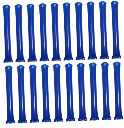 20x Inflatable Cheering Sticks Clapper Noisemakers Blue for Game Events Dance Parties