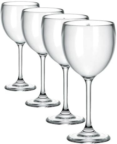 Guzzini - Happy Hour, Weinglas - Transparent, Ø8,5 x h19 cm | 300 cc - 23490100 (Packung mit 4)