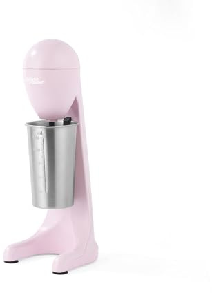 Giles & Posner Sorbet Batidora para milkshakes 100 W, vaso inox 500 ml | 2 velocidades, tapa segura reduce salpicaduras, diseño compacto fácil de guardar, mezcla y espuma bebidas diarias