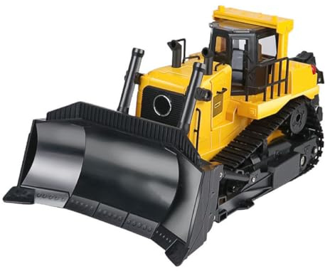 MechEdu Véhicule de construction RC à l'échelle 1:16, modèle 2,4 GHz d'un véhicule de construction robuste bidirectionnel avec chenilles avec pelle et tracteur