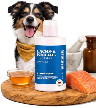 mammaly NEUHEIT 2026: Lachs- & Krillöl + Vitamin E 250 ml (reicht ≈50 Tage)