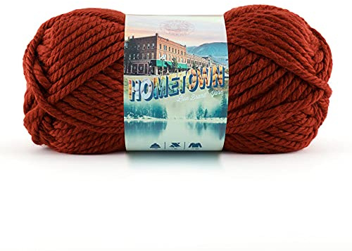 Lion Brand Yarn Hometown Yarn, Super-Bulky Yarn for Knitting, Crocheting, and Crafting, 1 Pack, Tampa Spice