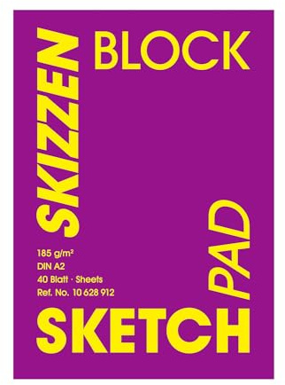 Hahnemühle Skizzenblock Velvet, feinkörnig, DIN A2, 185g/m², 40 Blatt