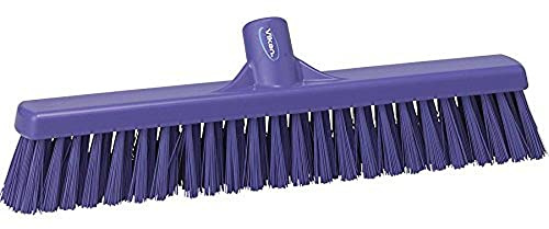 Vikan 31798 Fine Sweep Floor Broom Head, Polypropylene Block, 16-1/2 Polyester Bristle, Purple