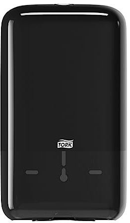 Tork 556008 Spender für Einzelblatt Toilettenpapier / Tork T3 Toilettenpapierspender für hygienische Einzeltuchentnahme in Schwarz