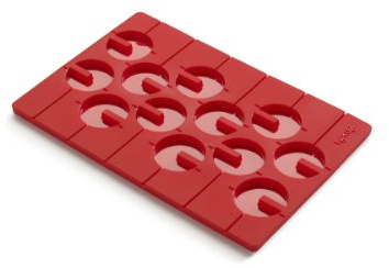 Lékué - Molde de silicona para hacer piruletas 3D, color rojo