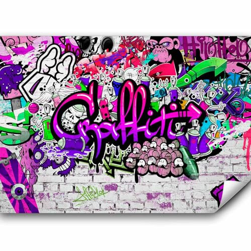 Fototapete murando 250x175 cm Vlies Tapeten Wandtapete XXL Moderne Wanddeko Design Wand Dekoration Wohnzimmer Schlafzimmer Büro Flur Graffiti Streetart f-A-0348-a-c