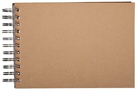 Rayher Spiralalbum Querformat, FSC Mix Credit, 15 Blatt 250 g/m², Einband in Kraft, extra große Spiralbindung, für kreative und persönliche Geschenkideen, 21,5x15,5cm, 73200521